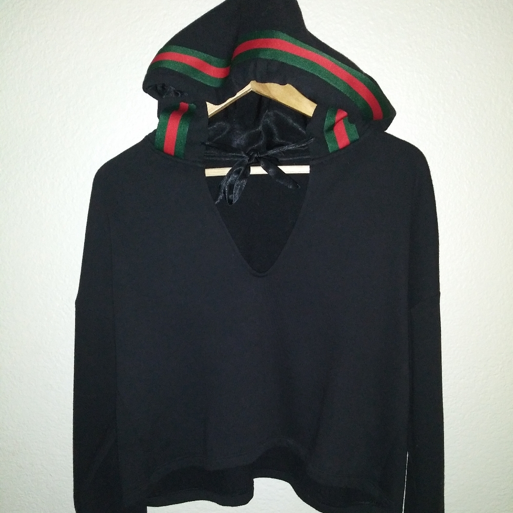 Custom Hooded Cropped Sweatshirt